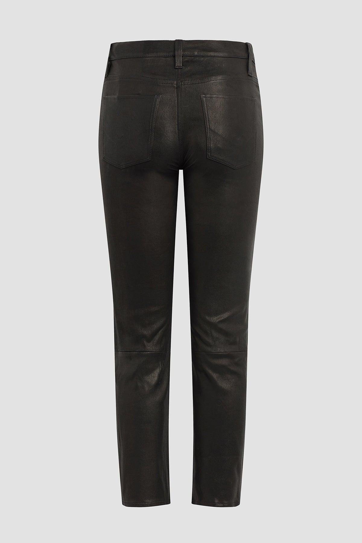 Nico Mid-Rise Straight Leather Crop Pant Female Product Image