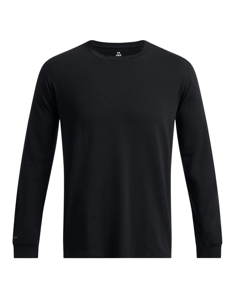 Under Armour Mens Under Armour Icon Charged Cotton Long Sleeve - Mens Ultimate Black/Castlerock Product Image