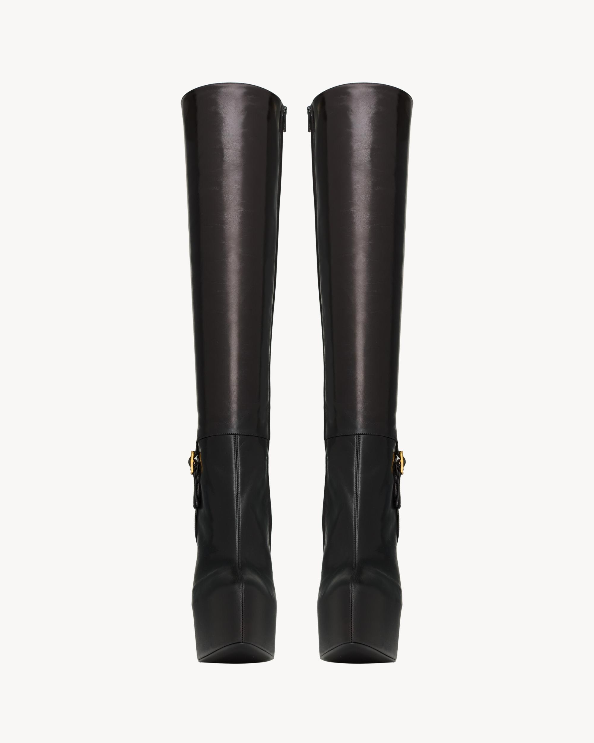 NICO platform boots in smooth leather Product Image