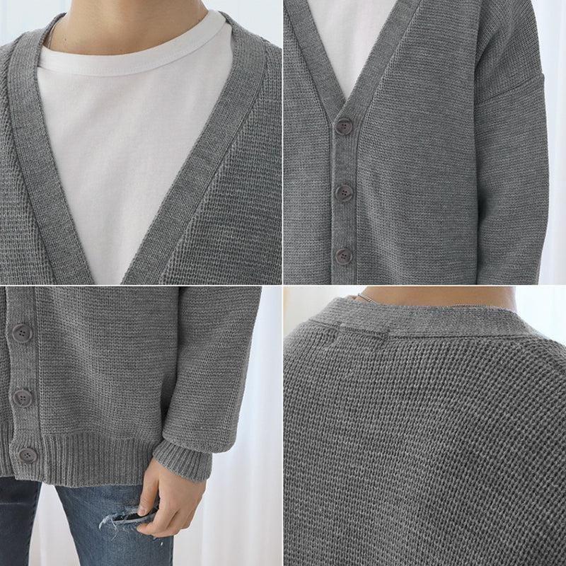 RT No. 2803 GRAY KNITTED CARDIGAN Product Image