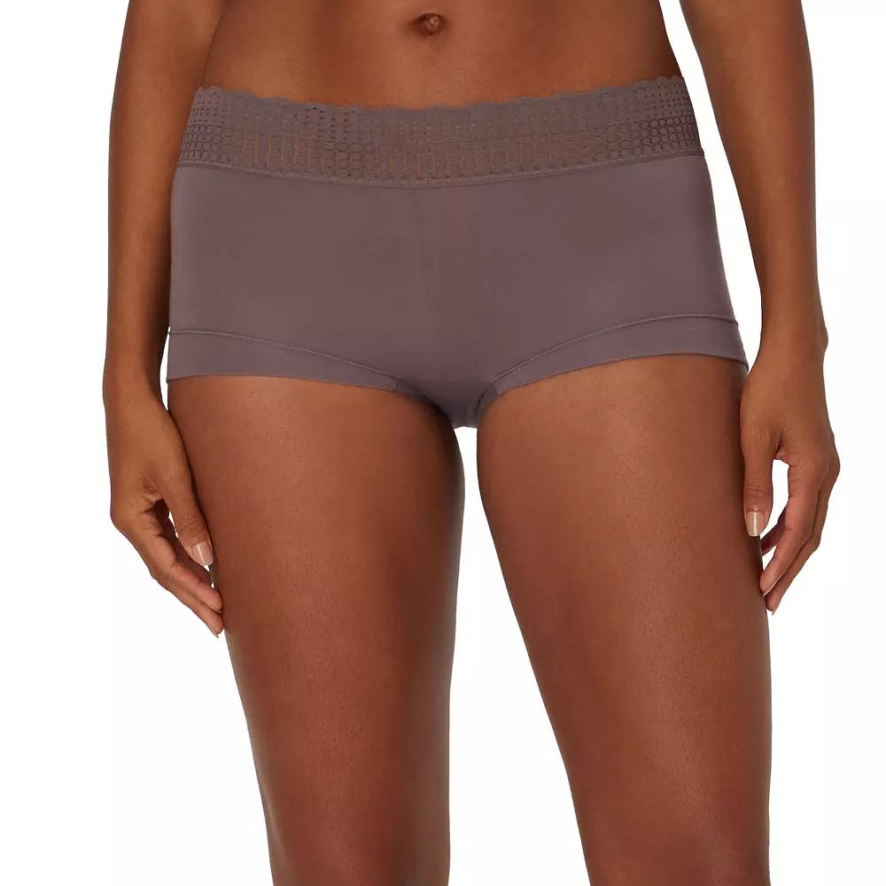 Maidenform® Dream® Cotton Lace-Trim Boyshort Underwear 40859, Women's, Size: 6, Sparrow Brown Product Image