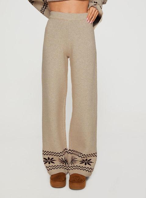 Anok Star Pants Brown / Cream Product Image