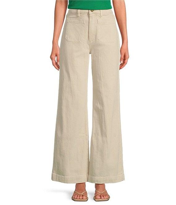 Rolla's High Rise Sailor Comfort Off White Wide Leg Jeans Product Image