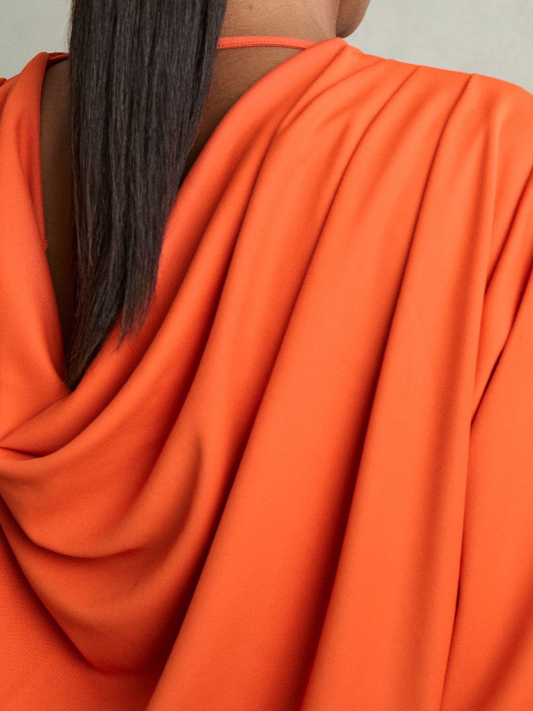 Cowl Back Mini Dress in Orange Product Image