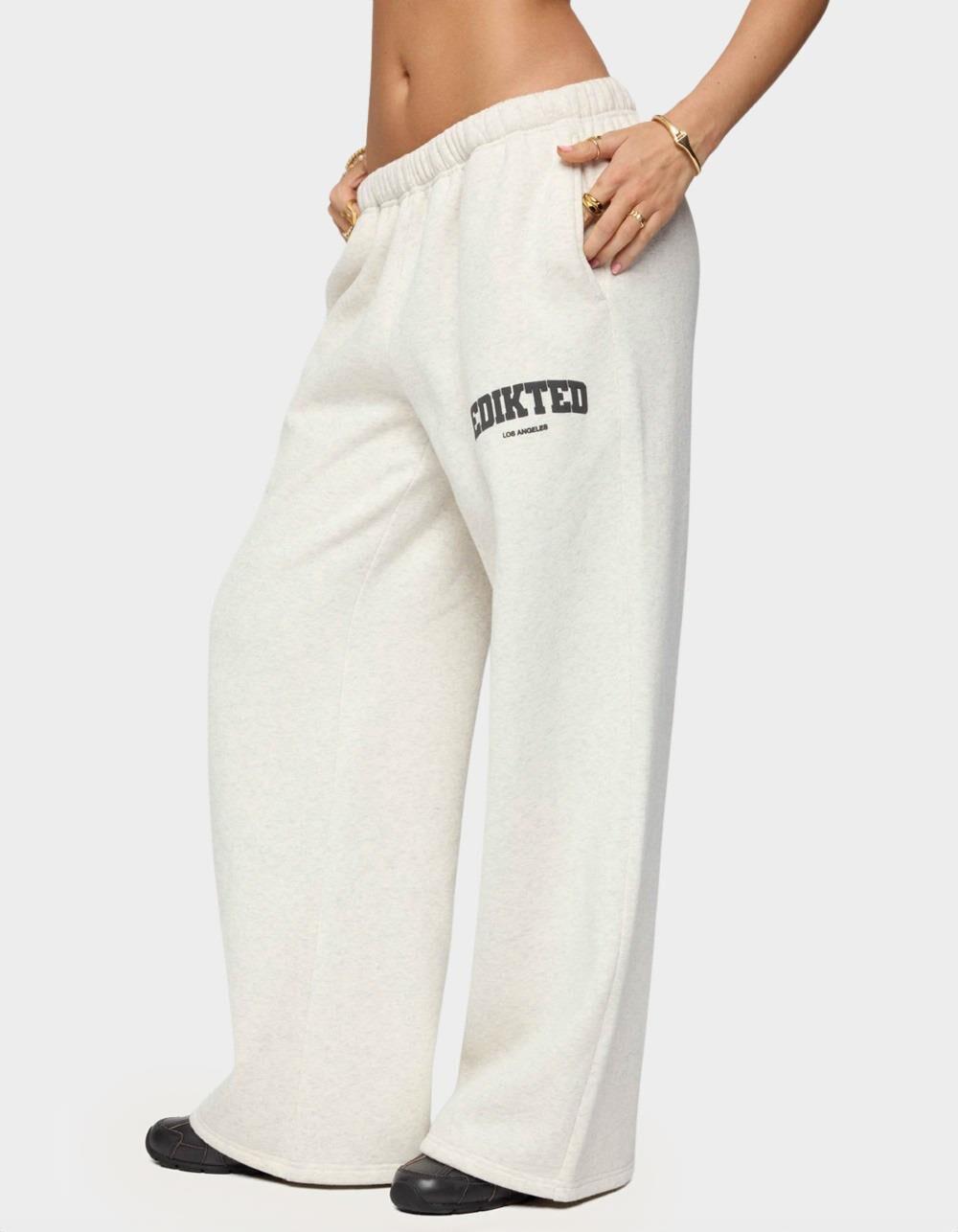 EDIKTED LA Sweatpants - GRAY Product Image