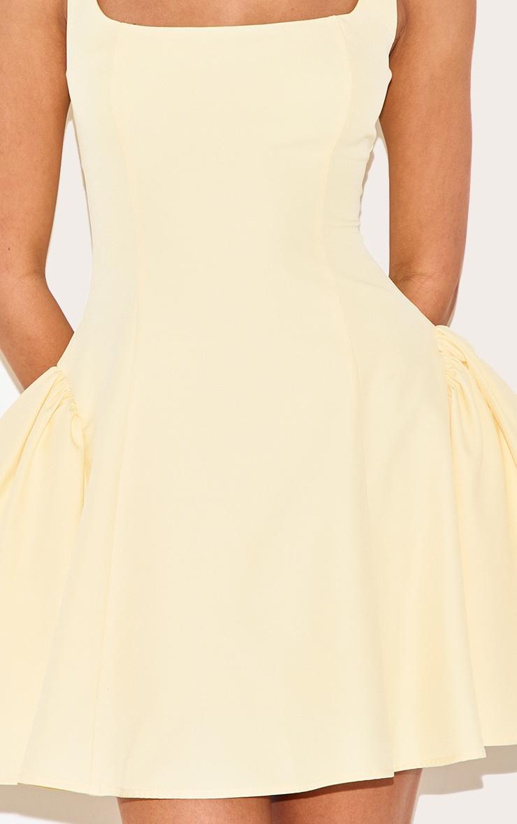 Lemon Woven Square Neck Shift Dress Product Image