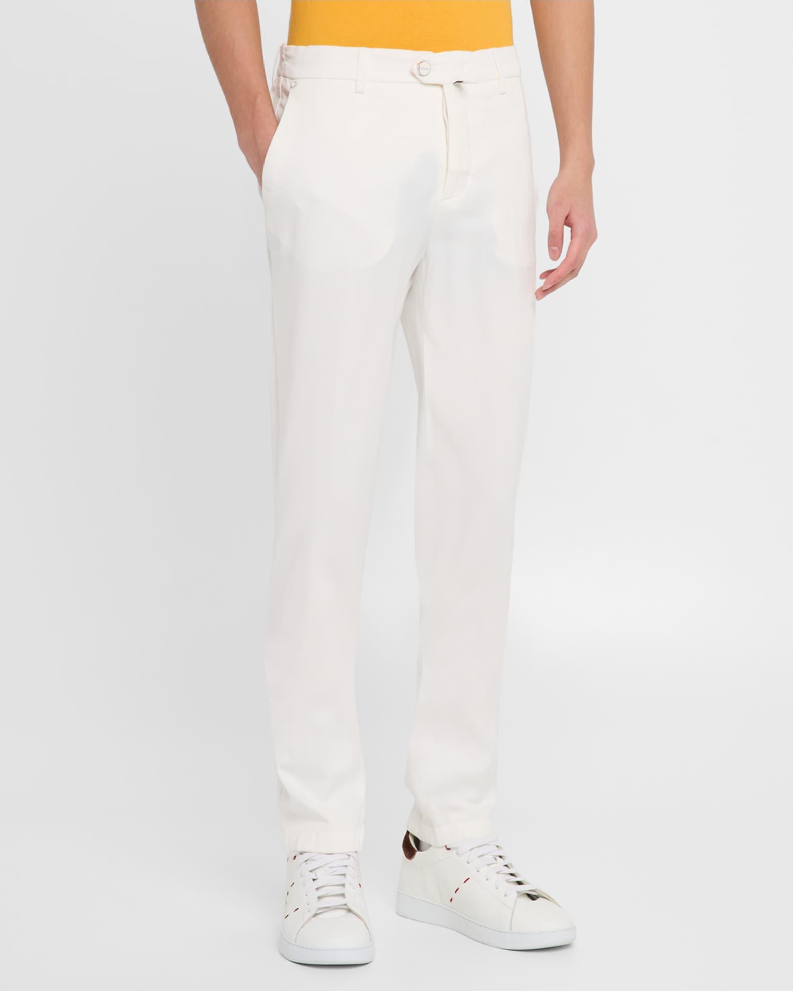 Men's Stretch Waistband Flat-Front Trousers Product Image