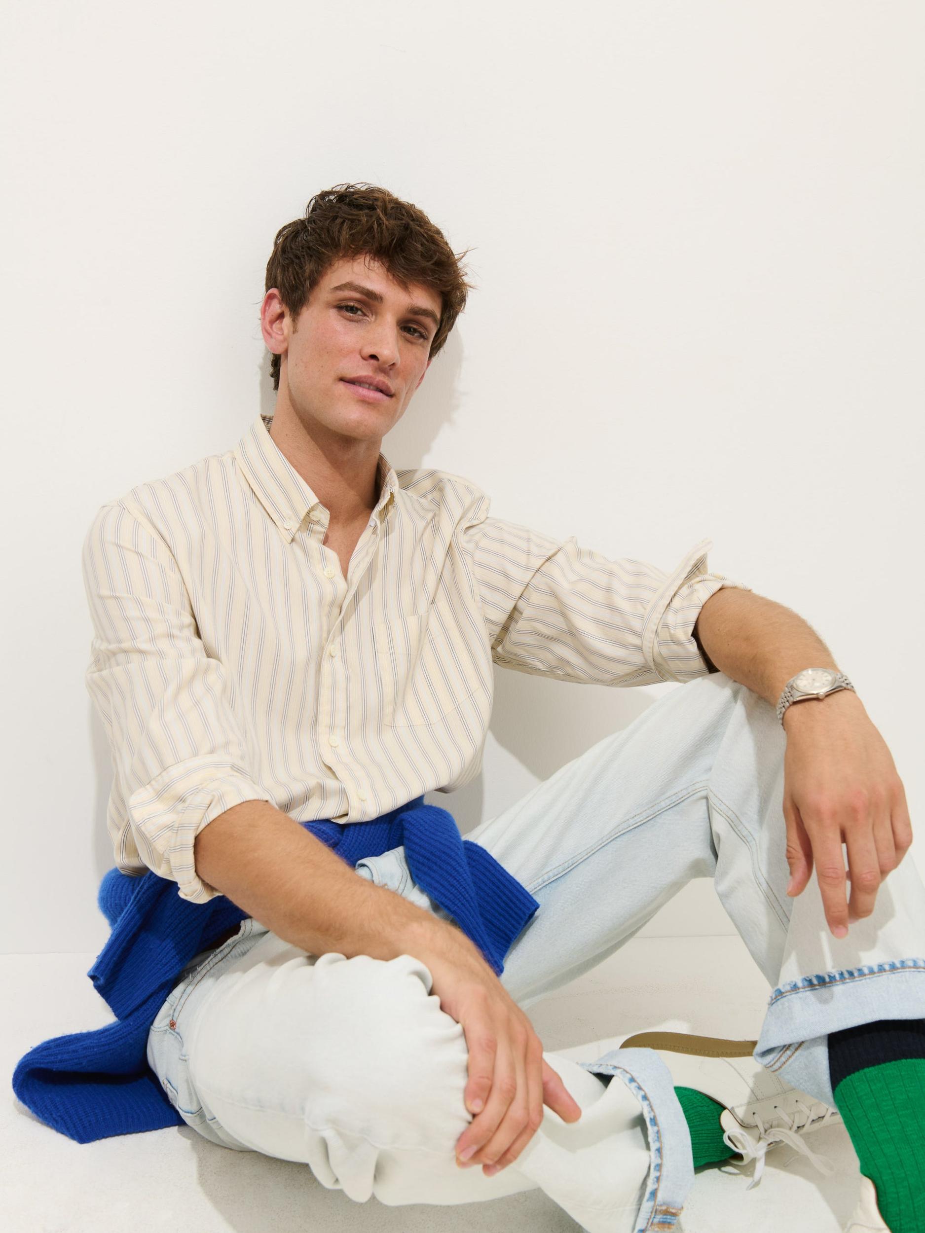 Mill Striped Shirt In Cotton Poplin Product Image