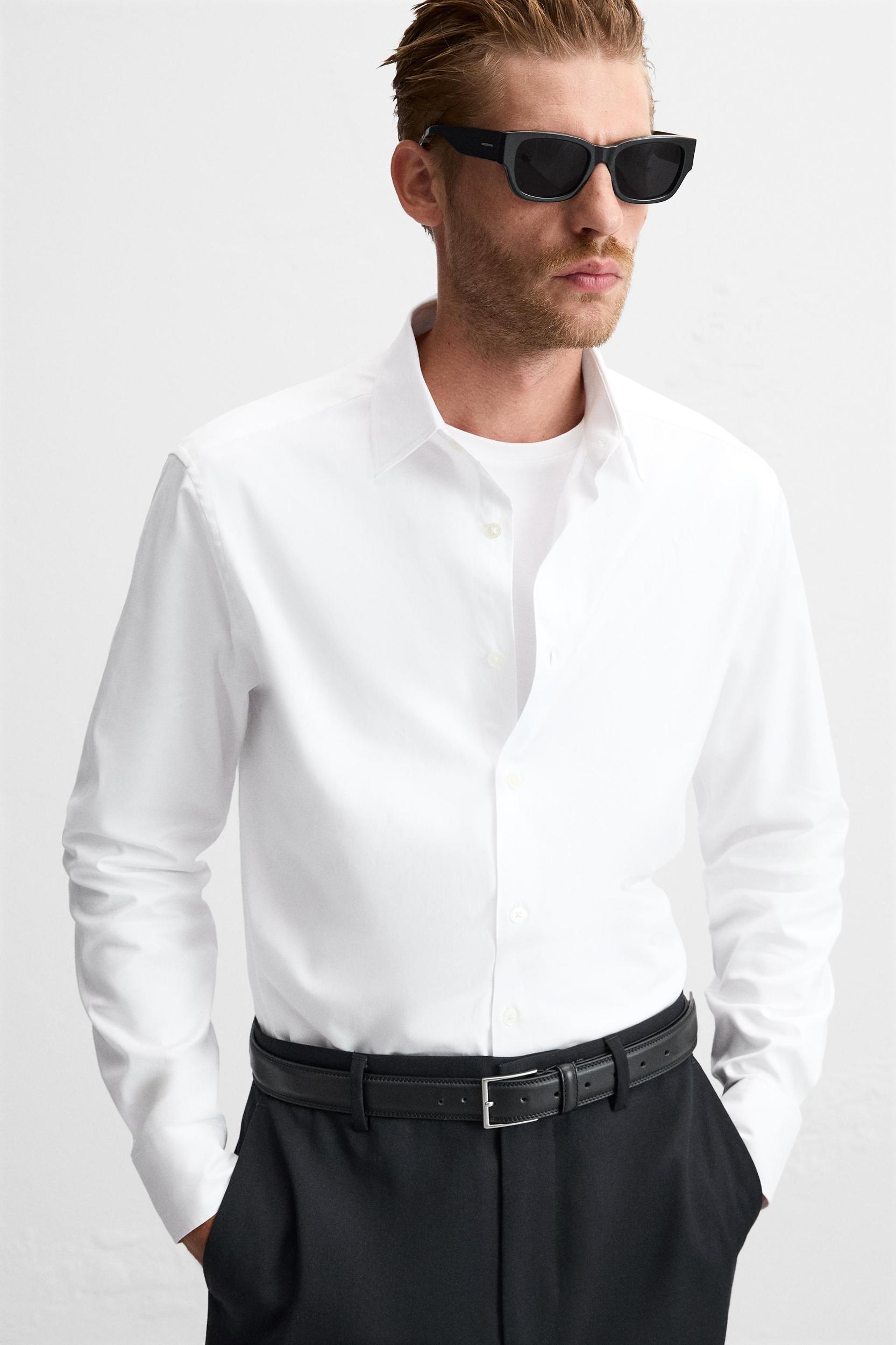 REGULAR FIT TEXTURED SHIRT Product Image