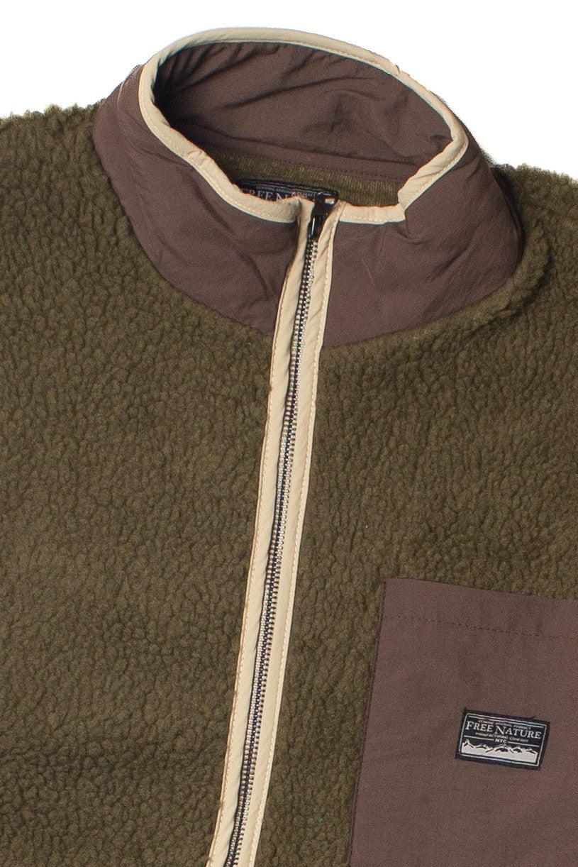 Olive & Brown Sherpa Jacket Product Image