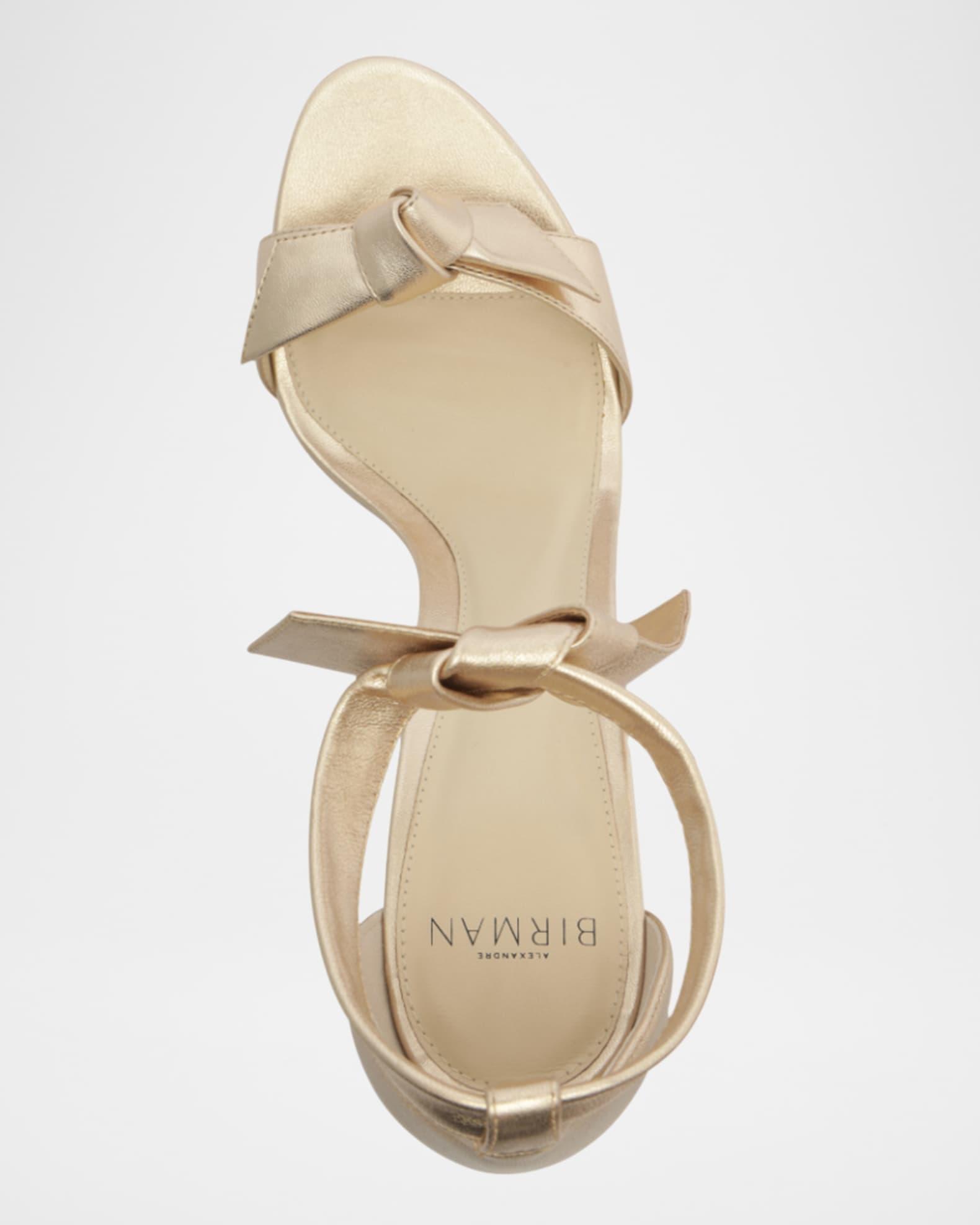 Mabeleh Metallic Leather Platform Sandals Product Image