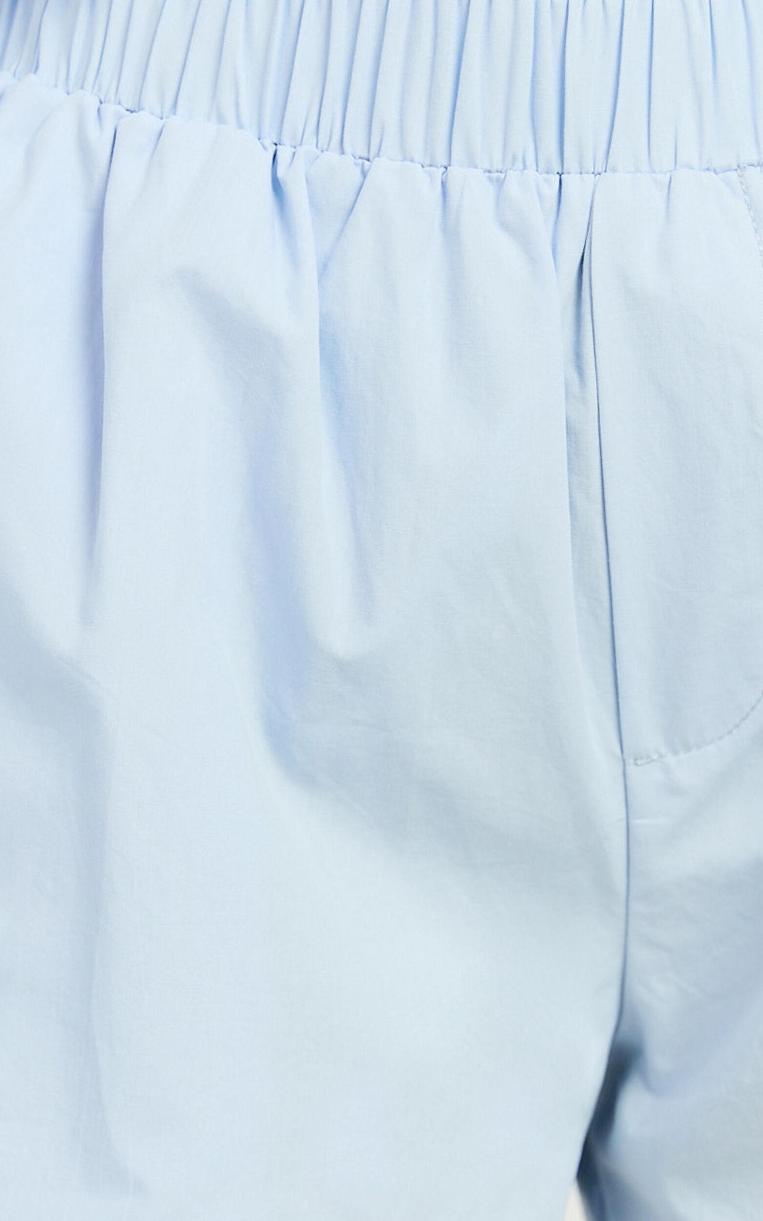 Chaemay Shorts - High Waisted A-Line Boxer Shorts in Blue Product Image