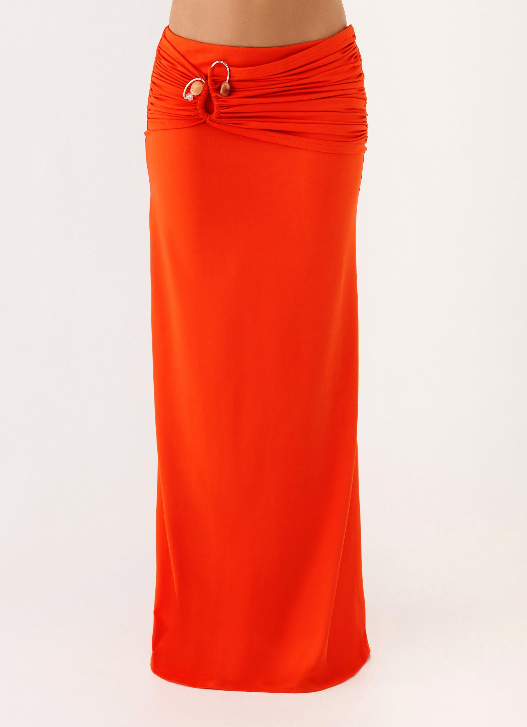 Selmah Hardware Maxi Skirt - Tangerine Product Image