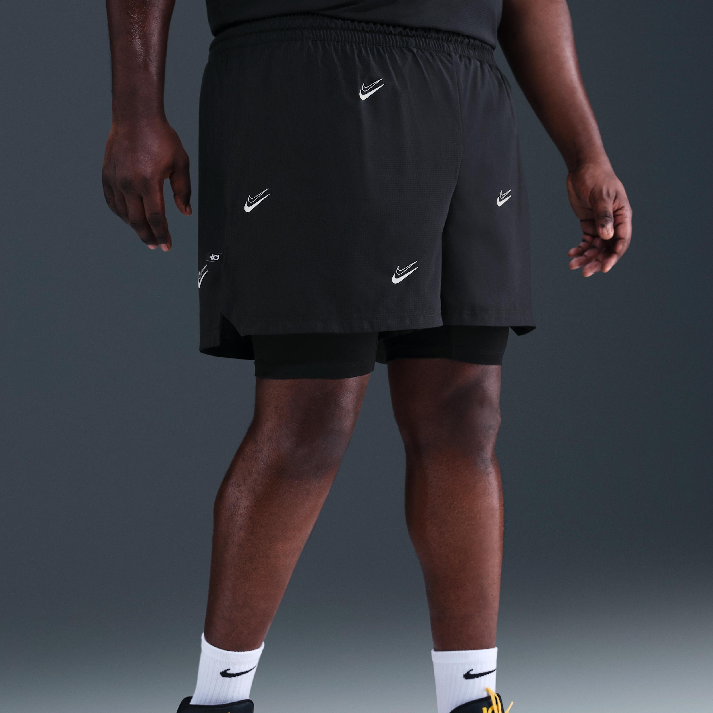 Nike Mens KD DNA 2-in-1 4 Basketball Shorts | HJ4215-010 Product Image