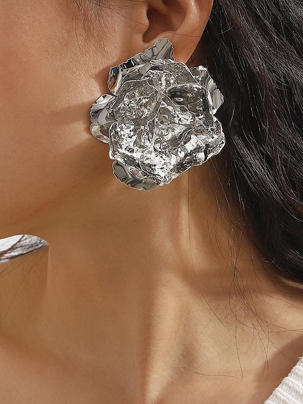 Flower Shape Drop Earrings Product Image