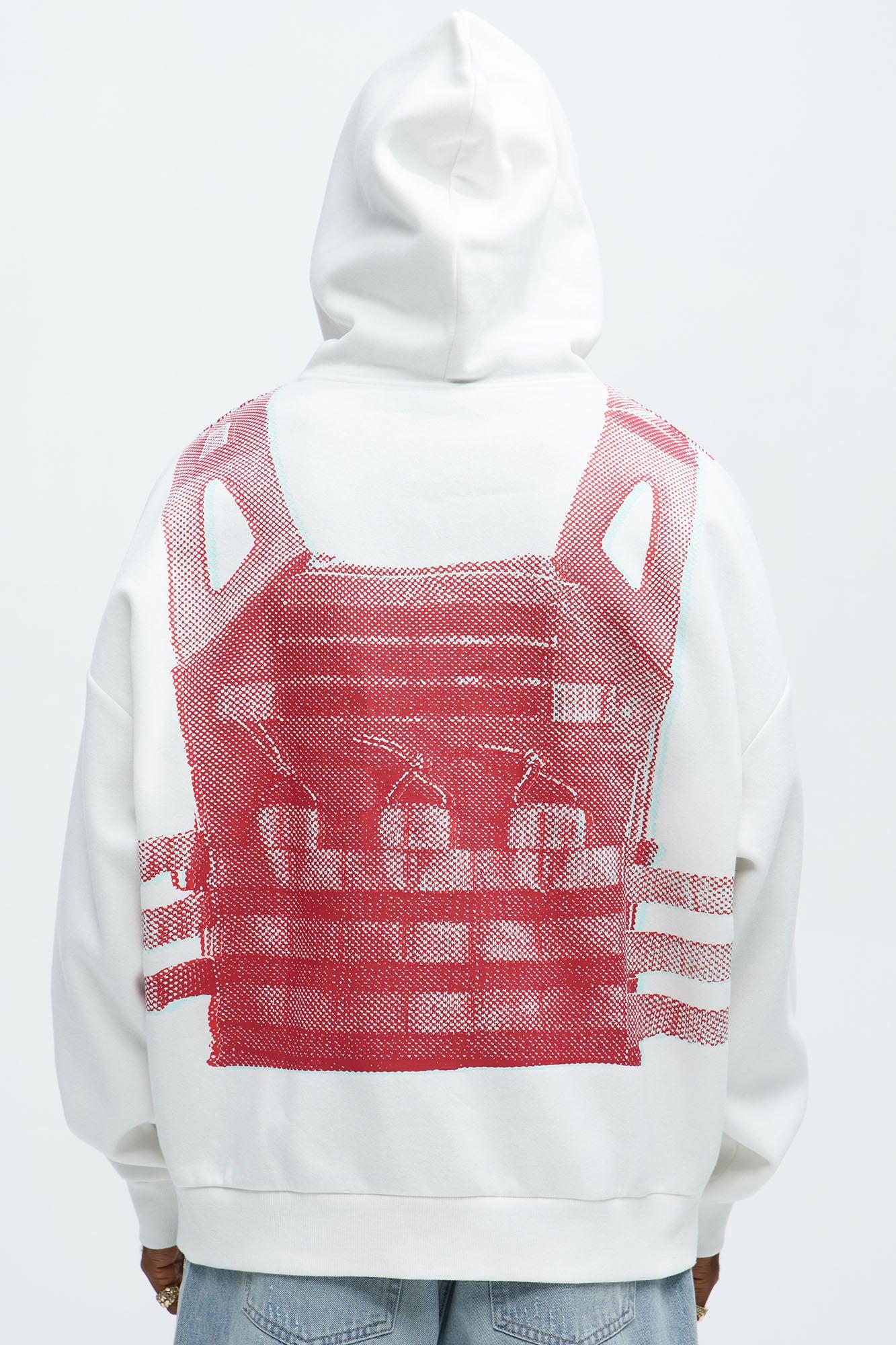 Tyson Fully Protected Oversized Hoodie - White/combo Product Image