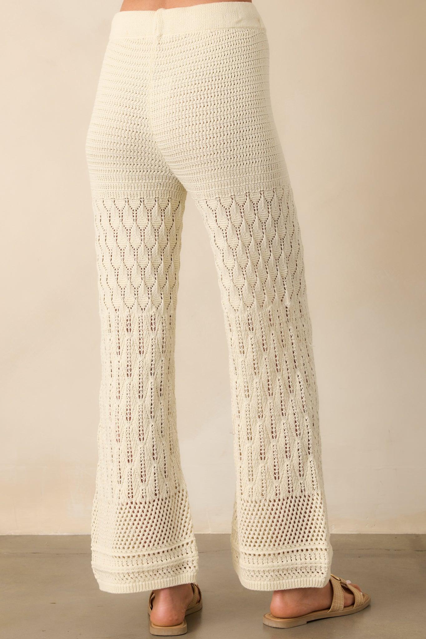 Z Supply Ivory Adia Crochet Pants Product Image