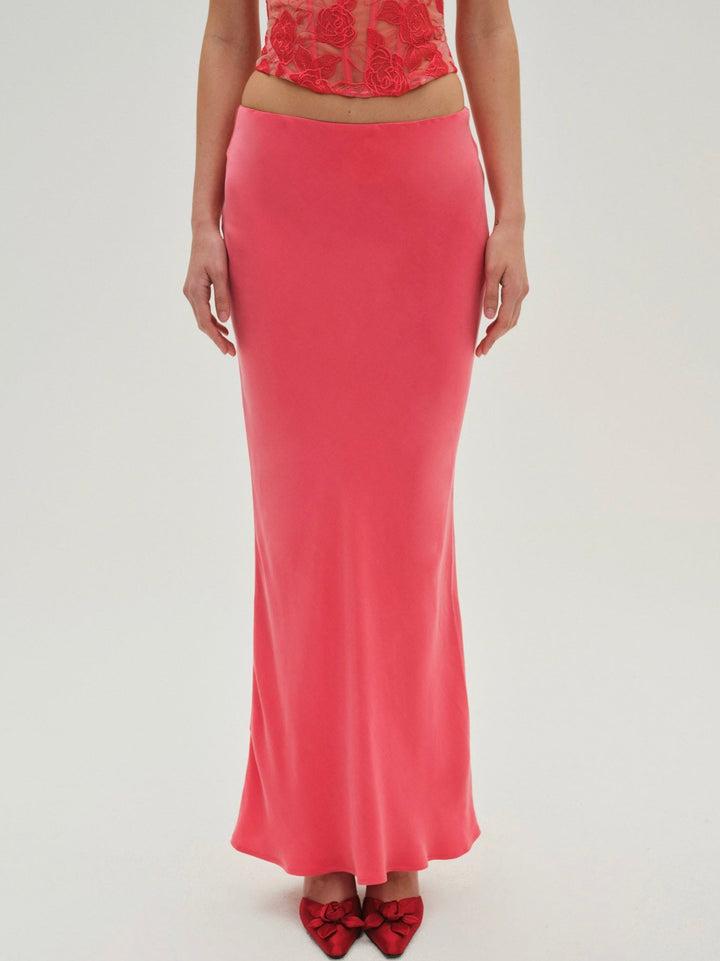 Lena Maxi Skirt — Red Product Image