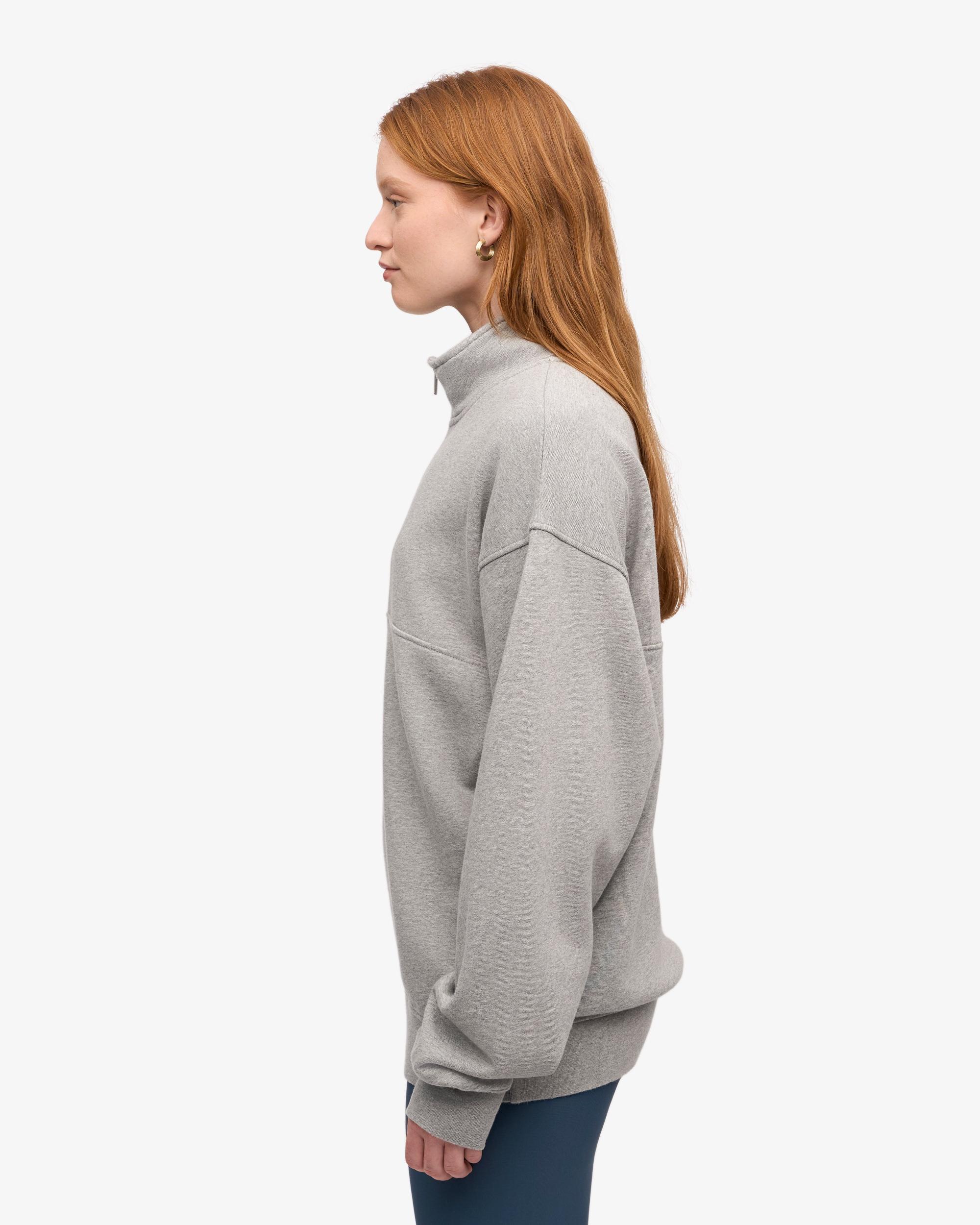 Organic Quarter Zip - Heather Grey Product Image