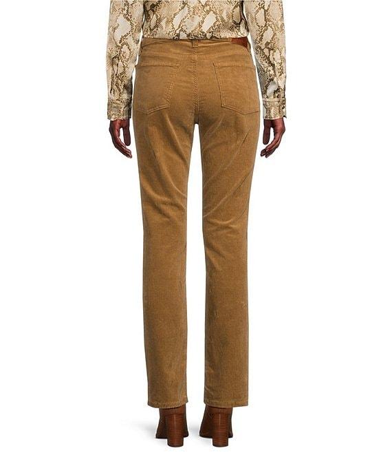 Lauren Ralph Lauren Stretch Corduroy Mid Rise Straight Pants Product Image