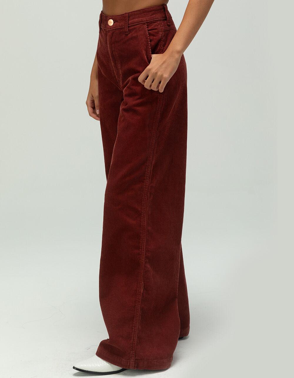 WRANGLER High Rise Trouser Corduroy Womens Jeans - RUST Product Image