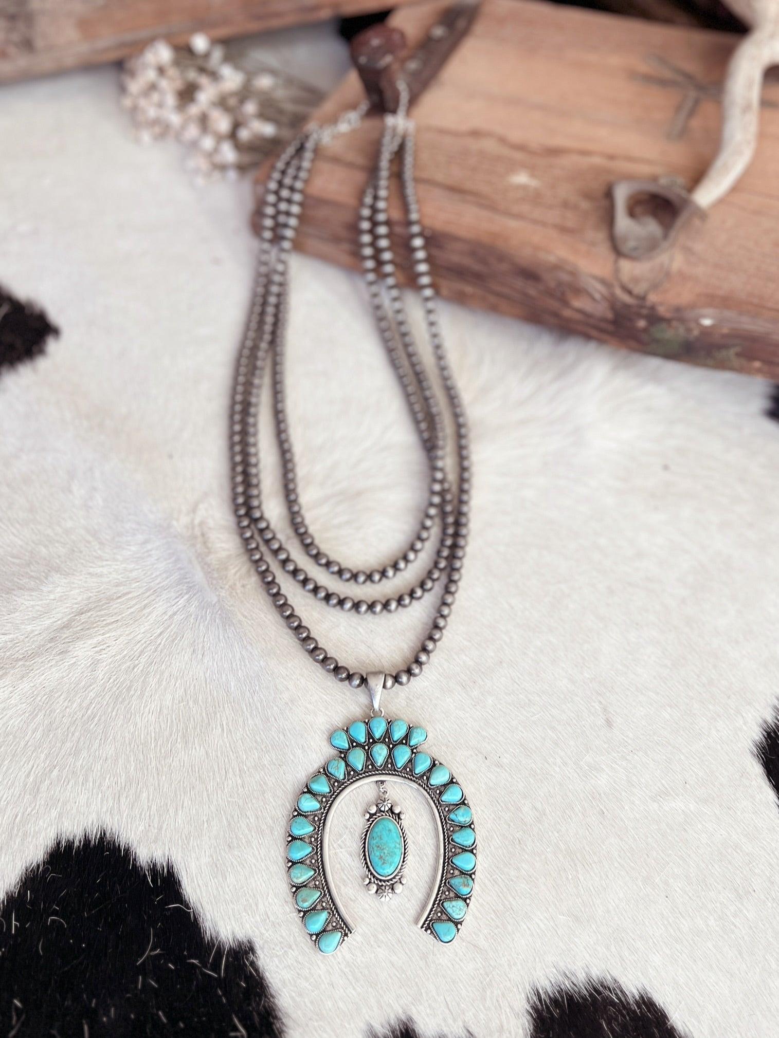 3-Strand Beaded Naja Squash Inspired Necklace Product Image