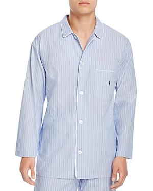 Polo Ralph Lauren Long Sleeve Woven Vertical Striped Pajama Top Product Image