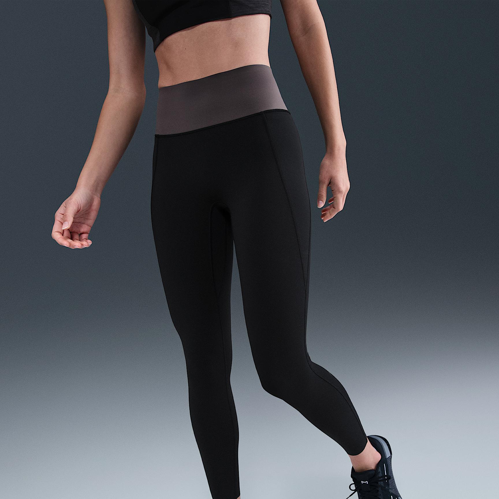 Nike Womens Universa High-Waisted 7/8 Leggings with No Front Seam | HQ6813-011 Product Image