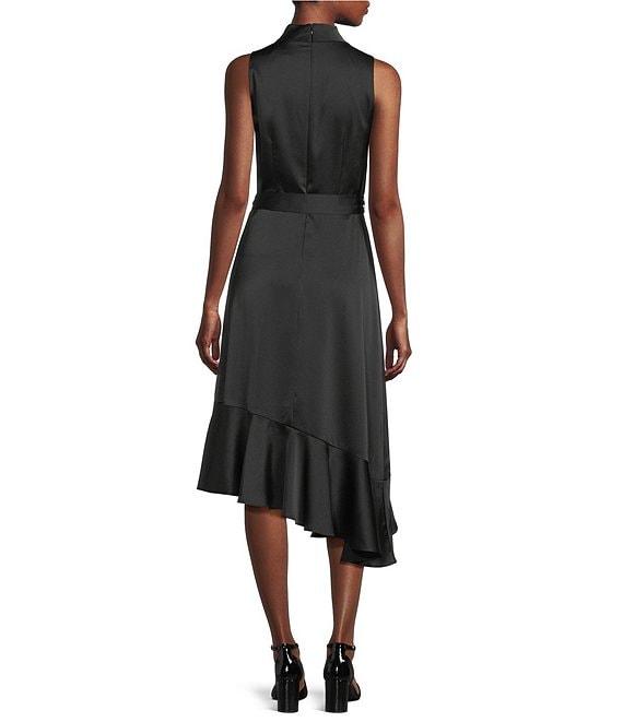 Alex Marie Annalee Satin Cowl Neck Sleeveless Midi Dress Product Image