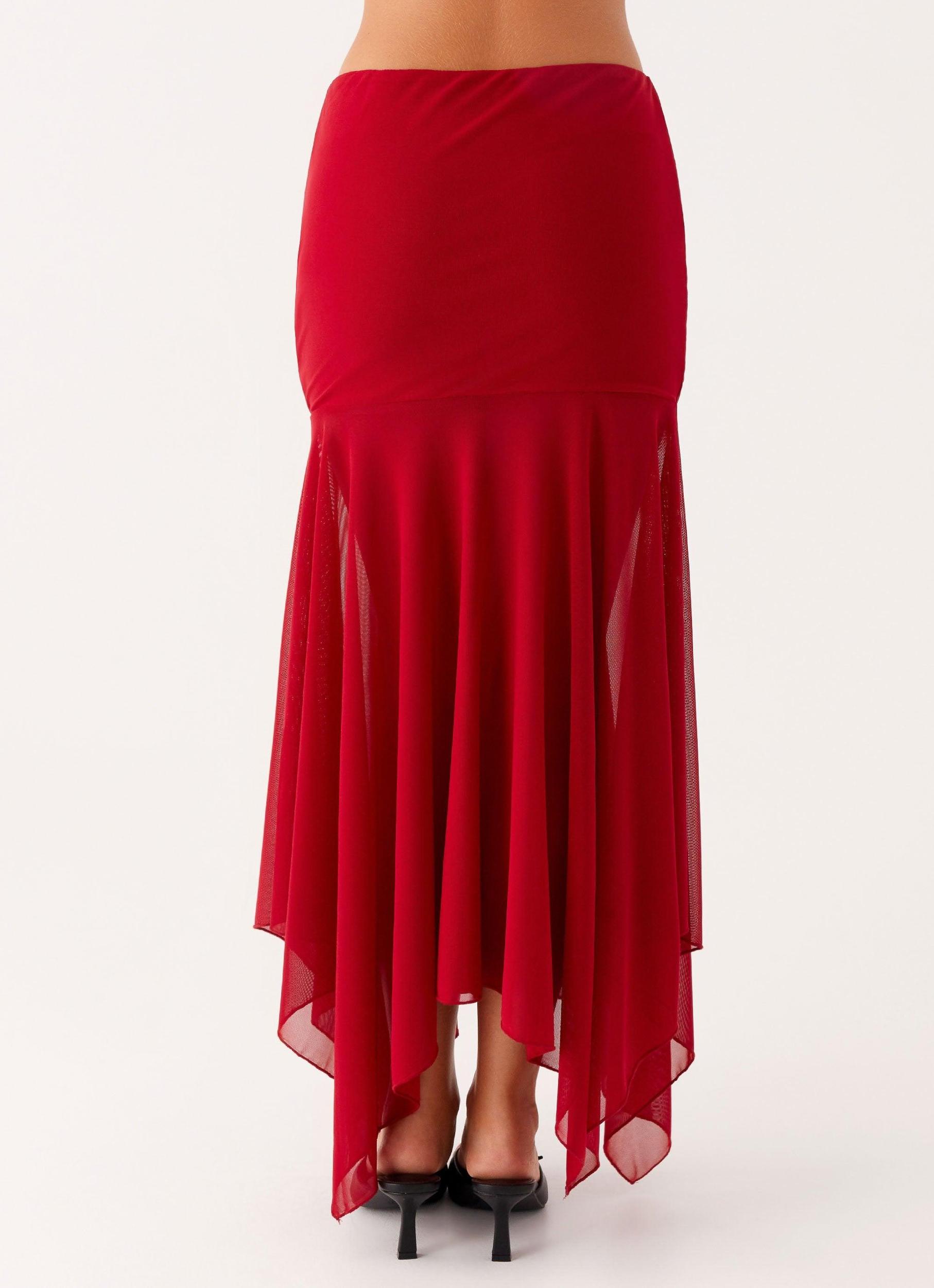 Dionne Maxi Skirt - Red Product Image