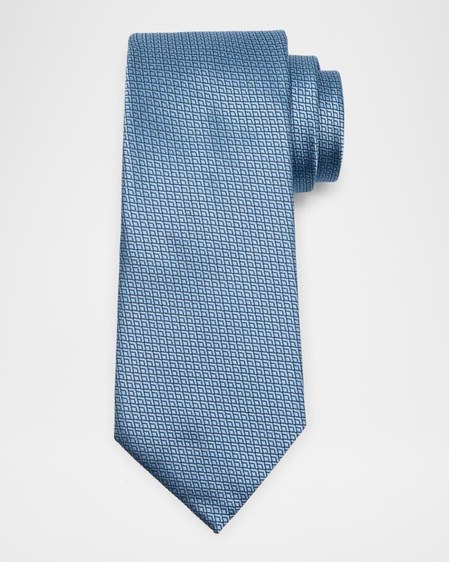 Men's Diamond Woven Silk Tie Product Image