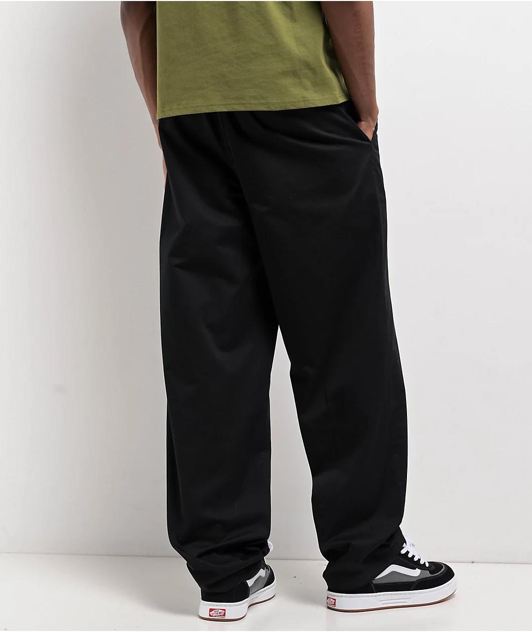 Empyre Cool Black Loose Skate Chino Pants Product Image
