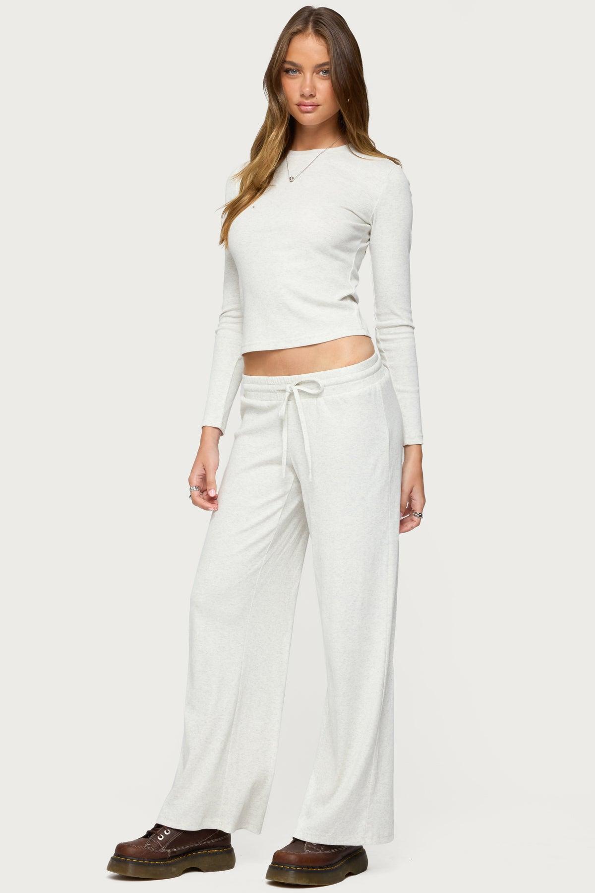Cicilia straight leg ribbed pants Product Image