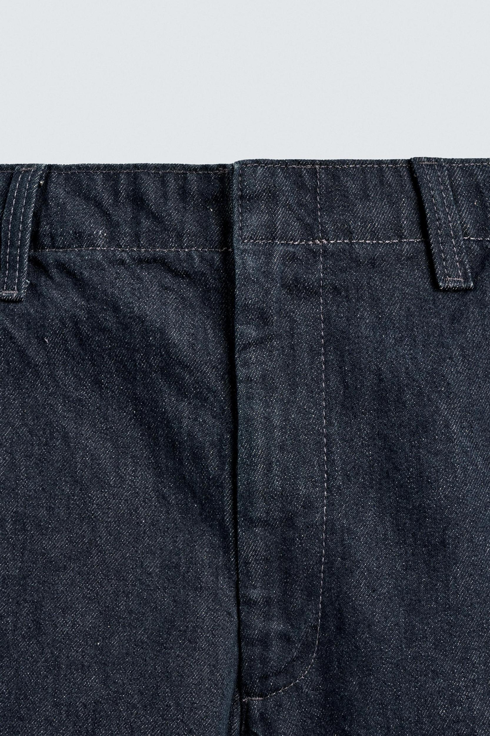 RELAXED FIT DENIM JORTS Product Image