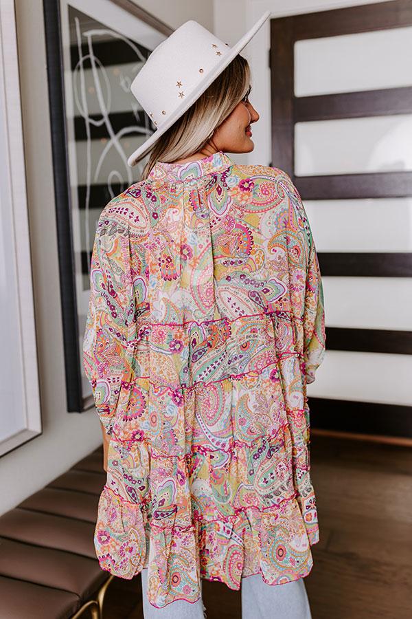 Viva La Travel Paisley Tunic In Yellow Product Image