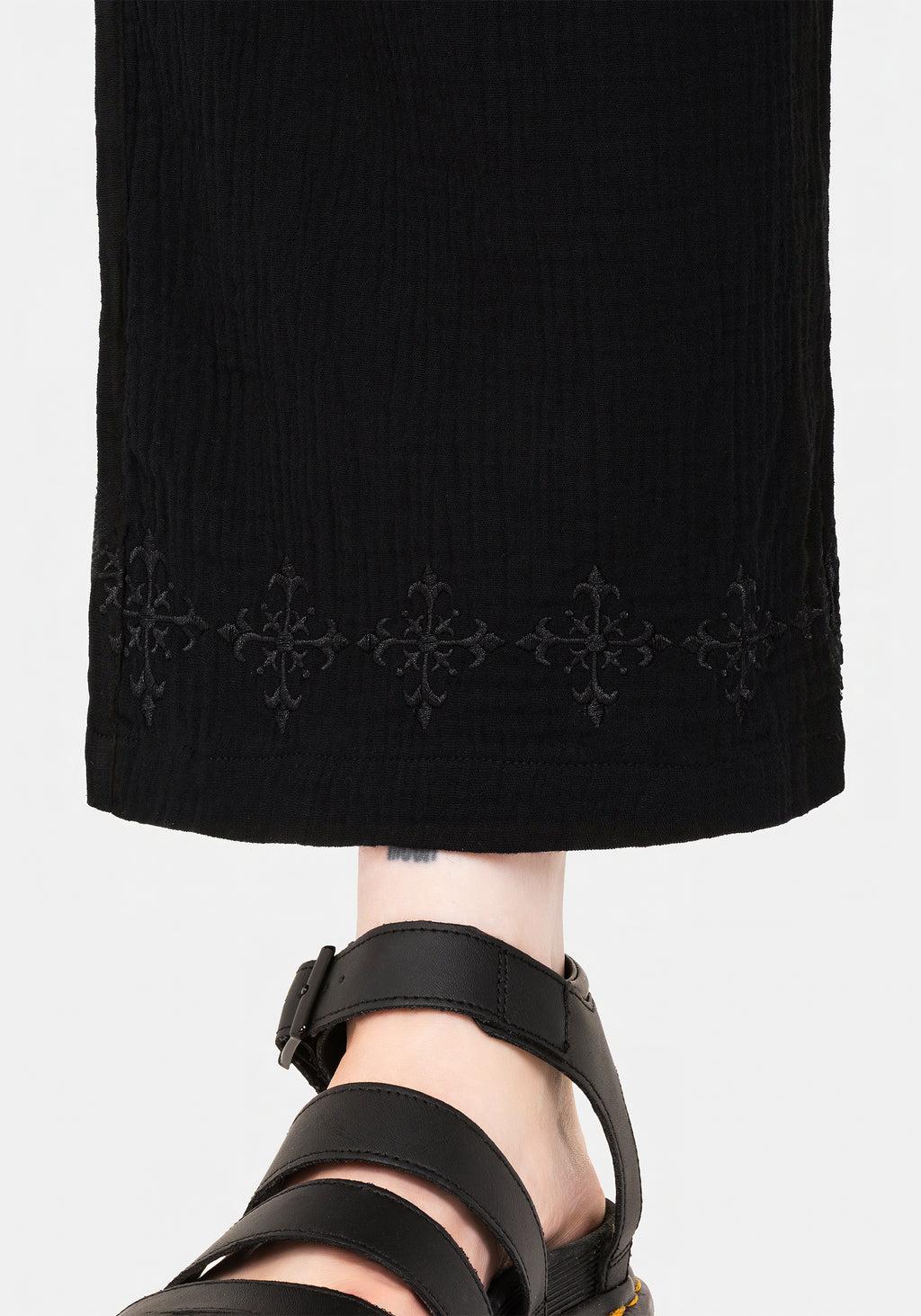 Damara Embroidered Cotton Culottes Product Image