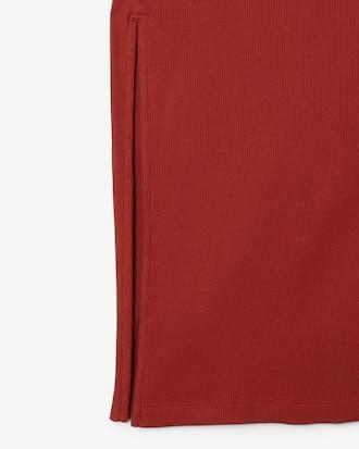 Long Ribbed Cotton Polo Dress Product Image