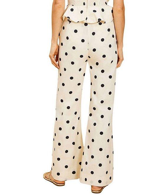Mestiza New York Taylor Coordinating Polka Dot High Waisted Flare Leg Pants Product Image