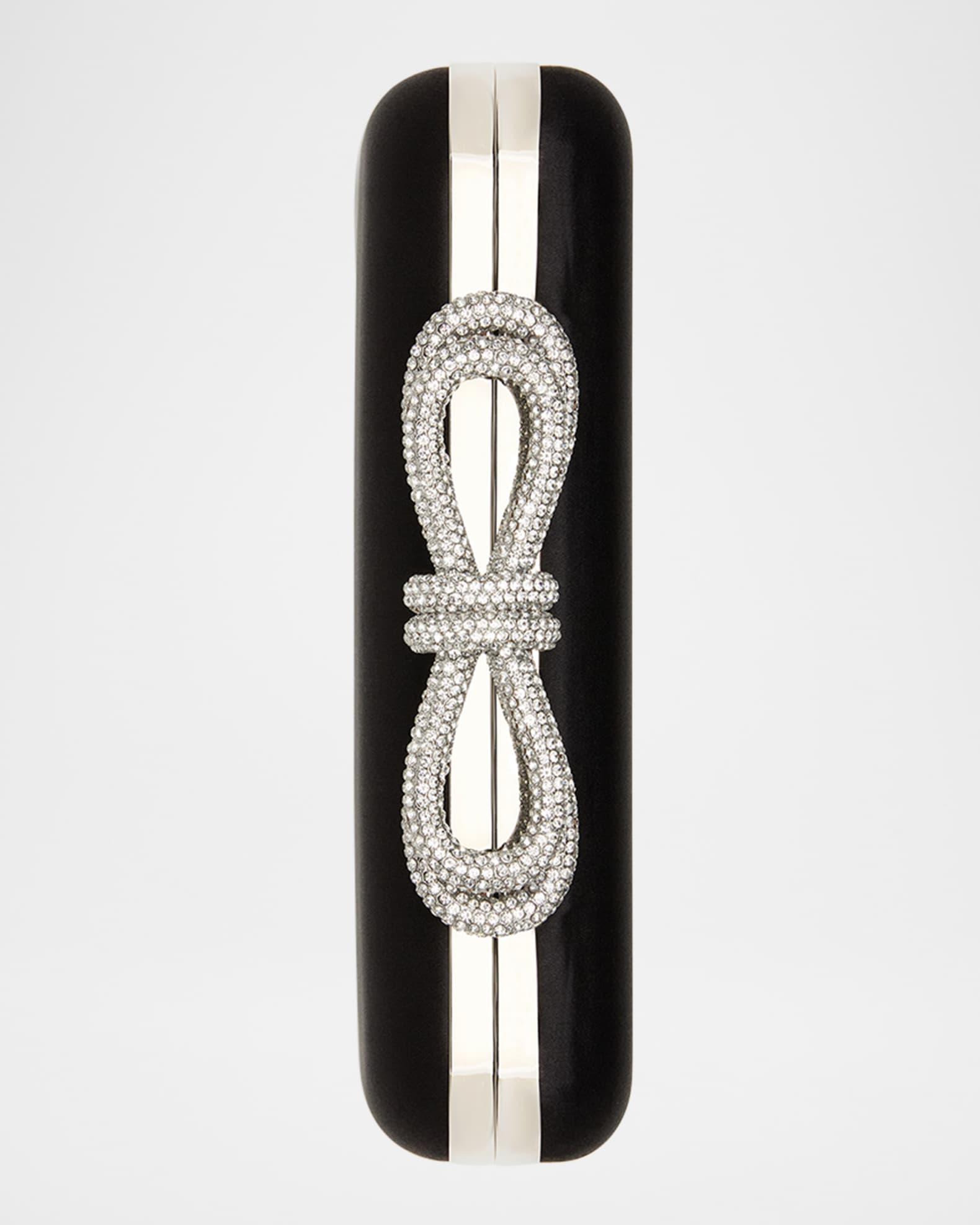 Double Bow Satin Clutch Bag Product Image