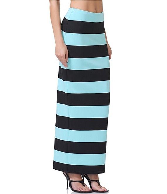 AFRM Franny Stripe Printed Matte Scuba Coordinating Maxi Skirt Product Image