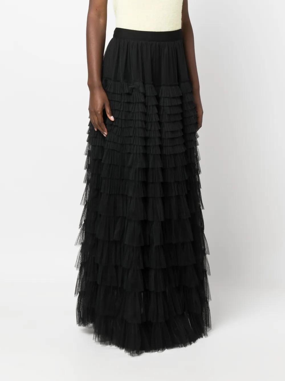 ruffled tulle maxi skirt Product Image