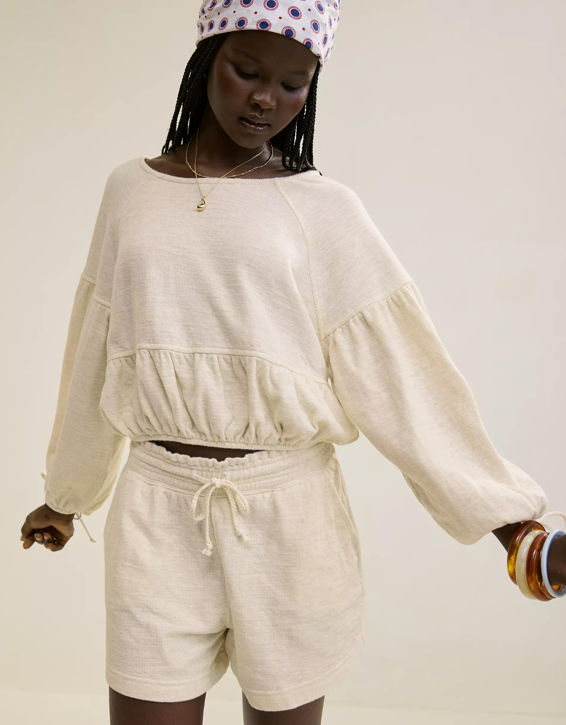 Aerie Endless Summer Cropped Sweatshirt Product Image