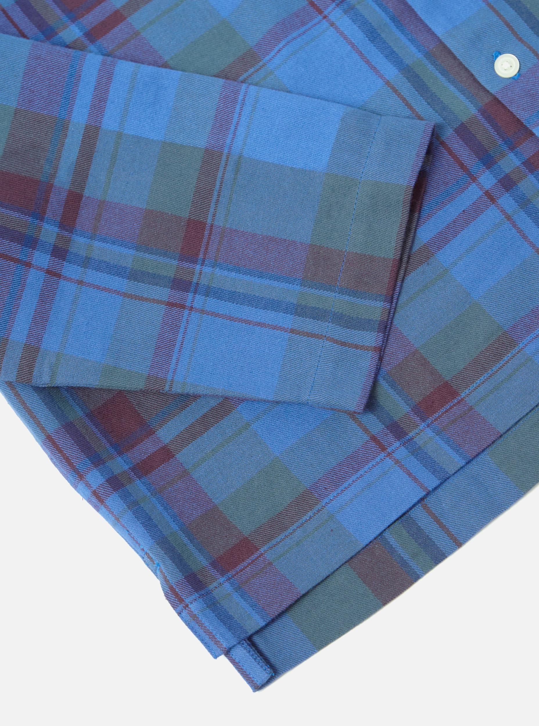 Blue Kip Check Long Pyjama Set Product Image