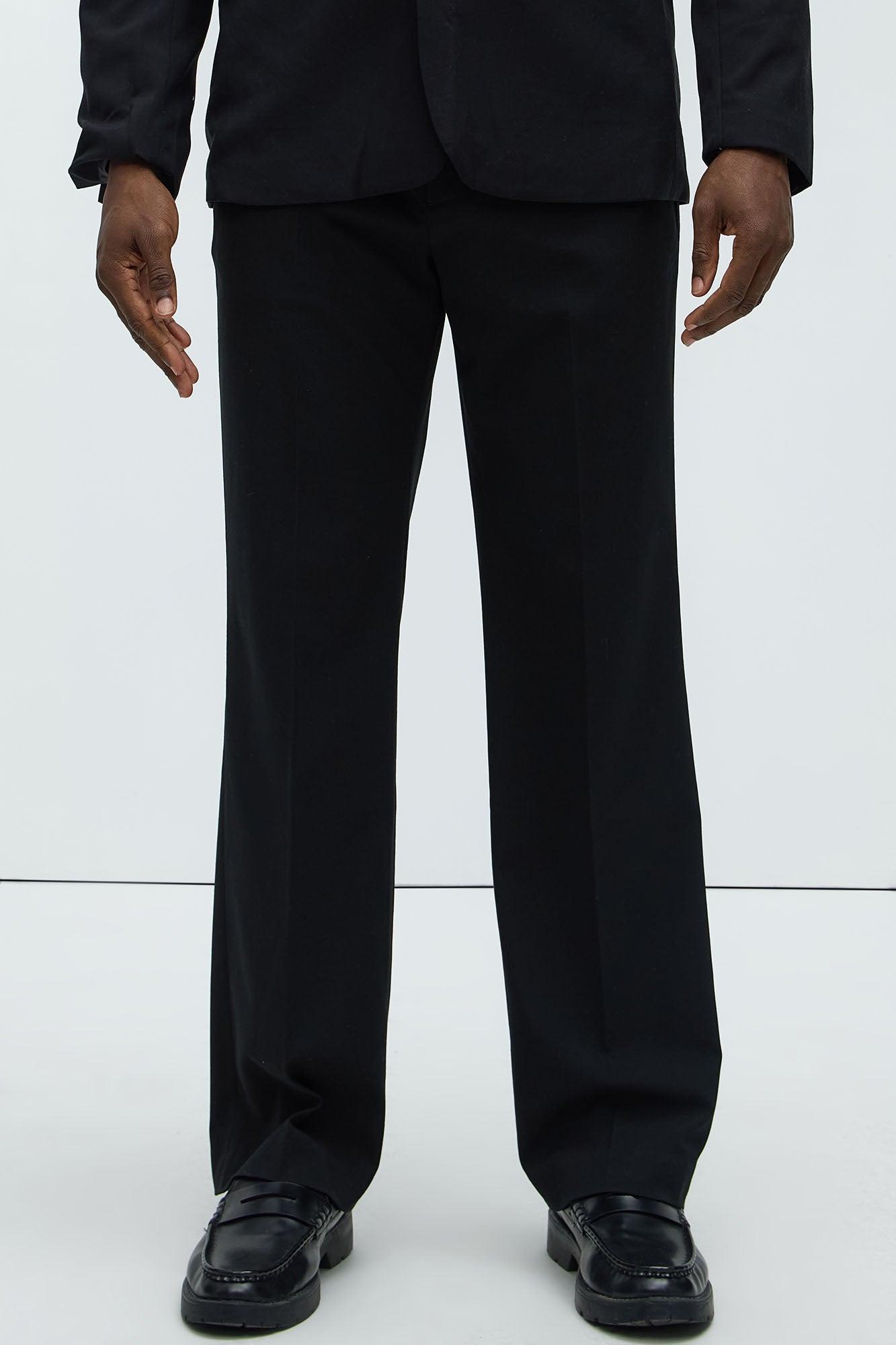 Modern Stretch Straight Trousers - Black Product Image