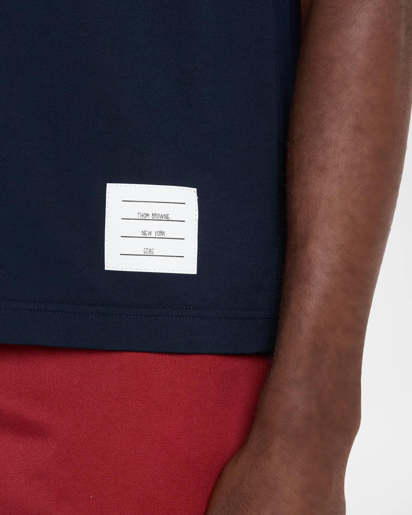 Men's Cotton Stripe-Trim Crewneck T-Shirt Product Image