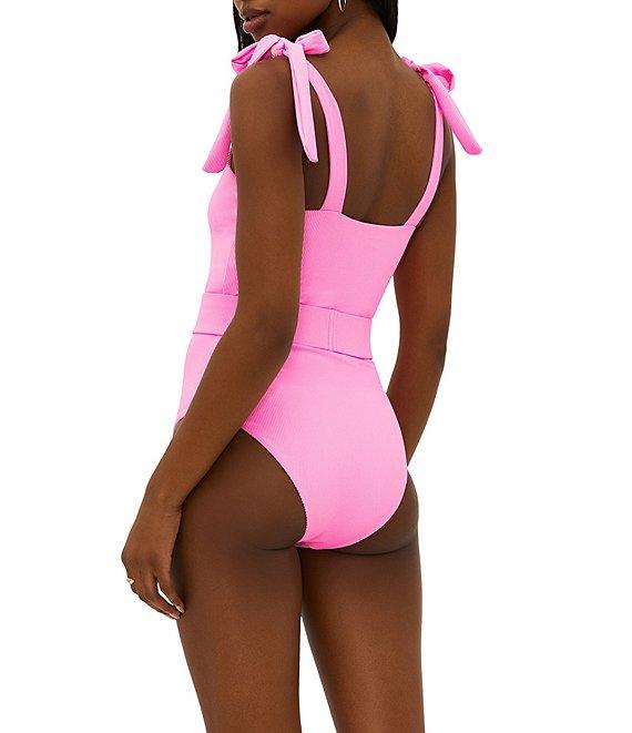 Beach Riot Sydney Belted One Piece Ribbed Swimsuit Product Image