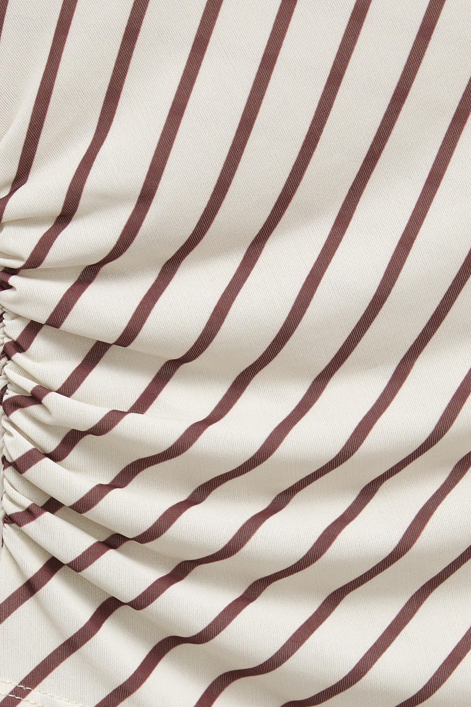 Striped top with pleats Product Image