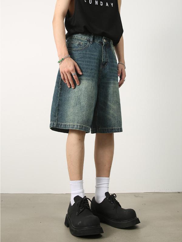 Men's Loose Casual Denim Shorts Product Image