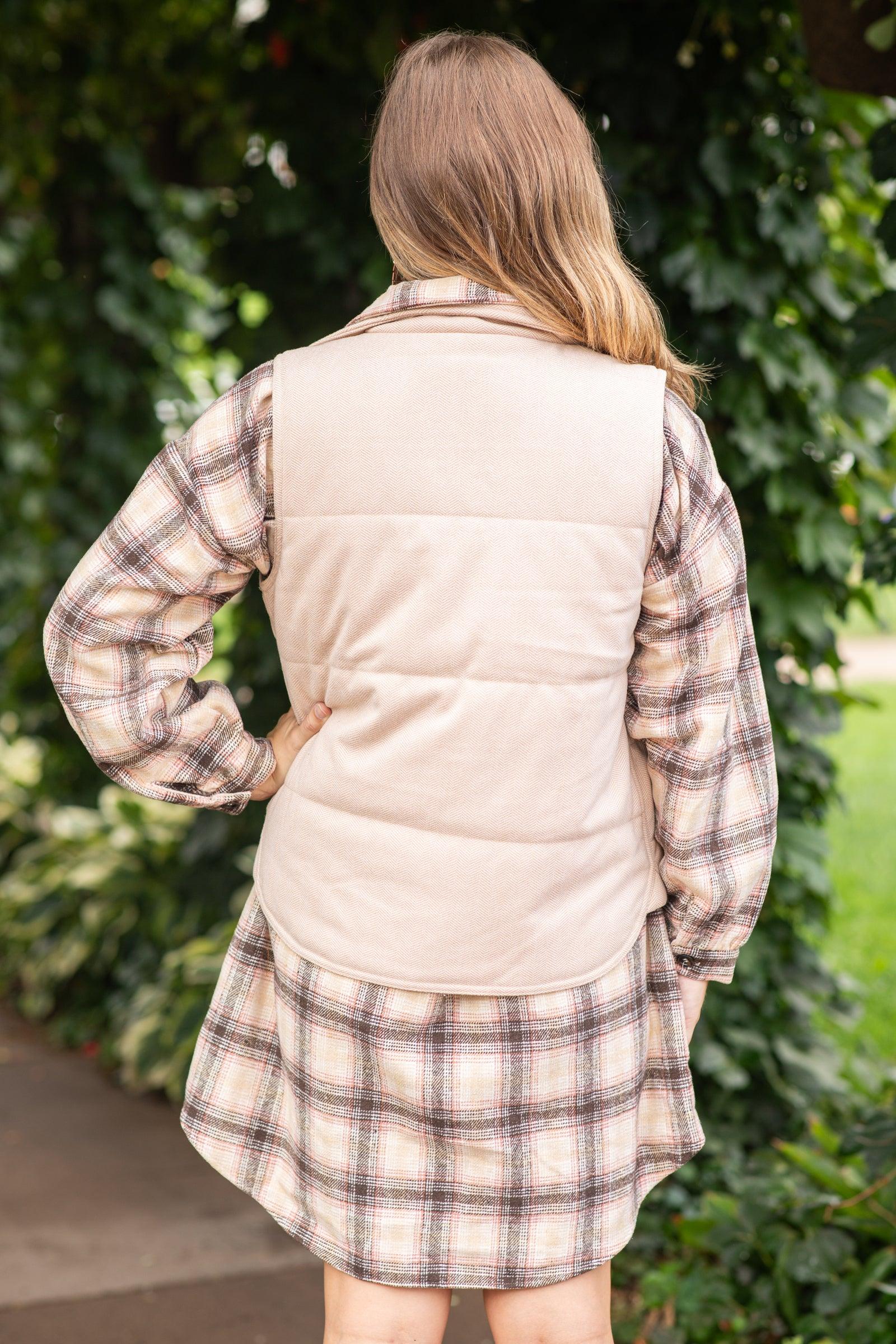 Peach Channel Quilted Vest Product Image