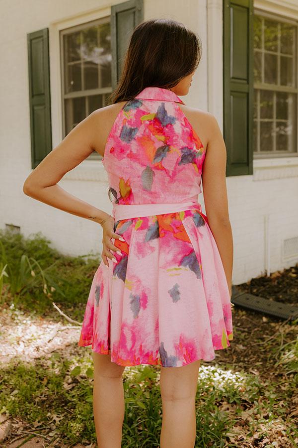 Watercolor Blooms Mini Dress Product Image
